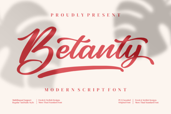 Betanty: A Handwritten Typeface for Editorial Elegance