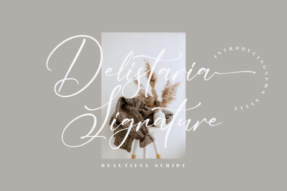 Delistaria Signature: A Handwritten Typeface for Editorial Elegance
