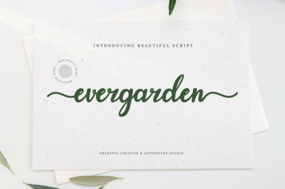 Evergarden: A Delicate Handwritten Typeface for Creative Branding