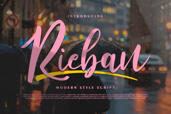 Rieban Font Review: A Handwritten Typeface for Editorial Elegance