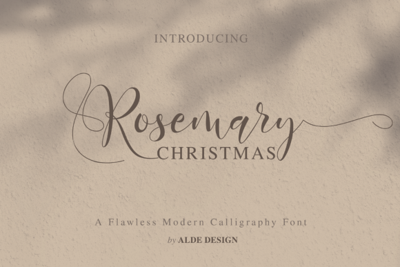 Rosemary Christmas: A Handwritten Typeface for Elegant Branding Projects